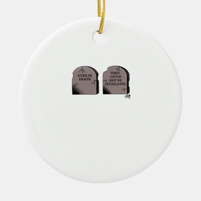 Till Död Do US Part Classic - Funny Skeleton Cou Julgransprydnad Keramik (Framsidan)