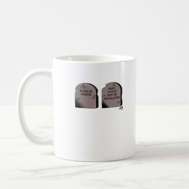 Till Död Do US Part Classic - Funny Skeleton Cou Kaffemugg (Vänster)