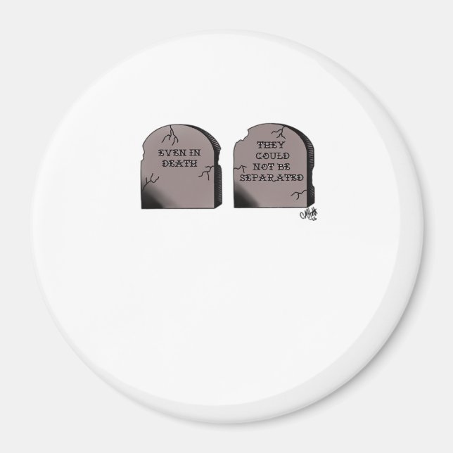 Till Död Do US Part Classic - Funny Skeleton Cou Magnet (Framsidan)