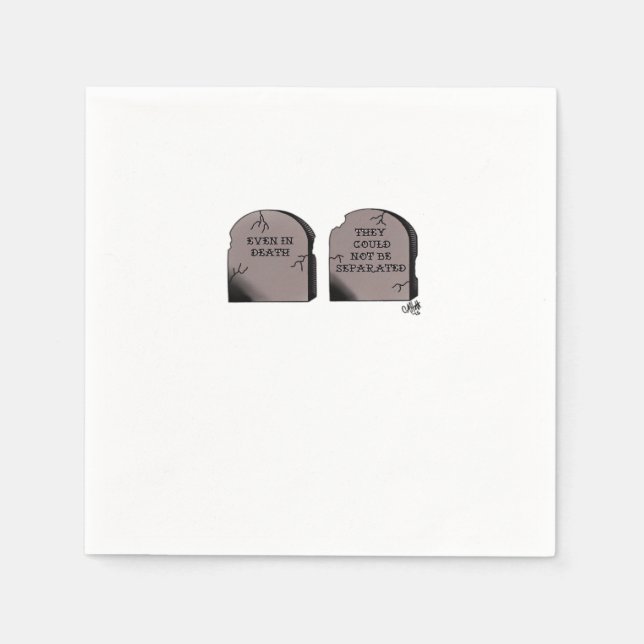 Till Död Do US Part Classic - Funny Skeleton Cou Pappersservett (Framsidan)