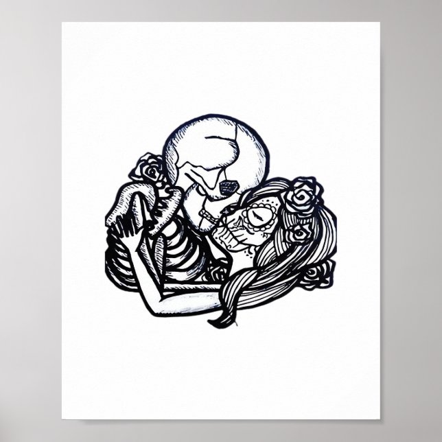 Till Död Do US Part Classic - Spooky Skeleton Sl Poster (Framsidan)