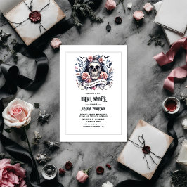 "Till Död Do US Part" gotisk Möhippa Inbjudningar