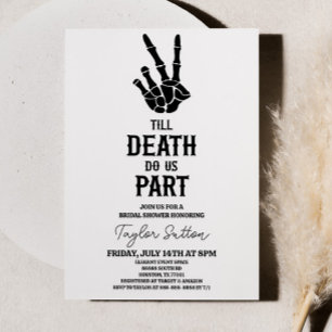 Till Död Do US Part Skeleton Möhippa Inbjudningar