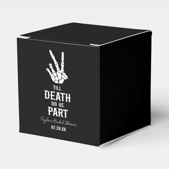 Till Död Do US Part Skeleton Möhippa Presentaskar (Framsidan Sidan)