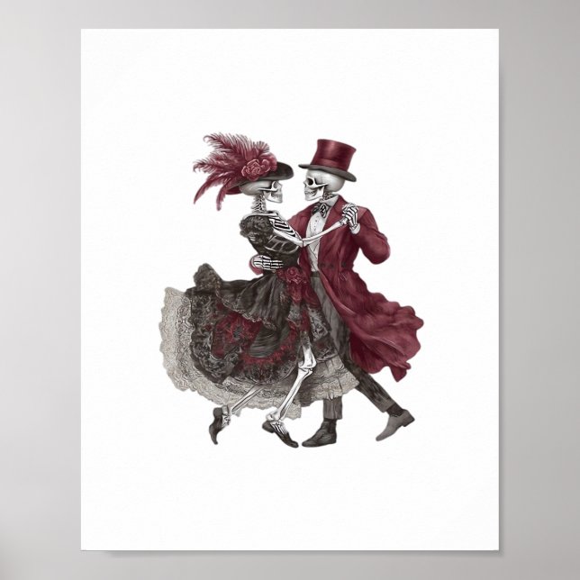 Till Död Do US Part - Victorian Skeleton Couple Poster (Framsidan)