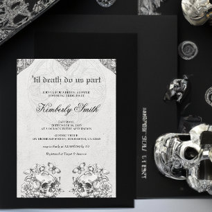 Till Död Gör oss del Gothic Möhippa Inbjudningar