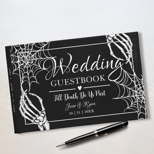 Till Död gör vi del | Gothic Black HalloWedding Gästböcker (Skapare uppladdad)