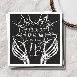 Till Död gör vi del | Gothic Black HalloWedding Pappersservett