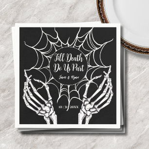 Till Död gör vi del Gothic Black HalloWedding Pappersservett