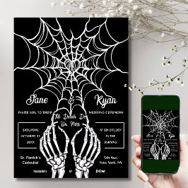Till Död gör vi del | Gothic Heart & Skeletons Inbjudningar