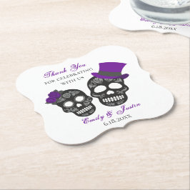 Till Död gör vi del | Lila Wedding Favor Underlägg Papper