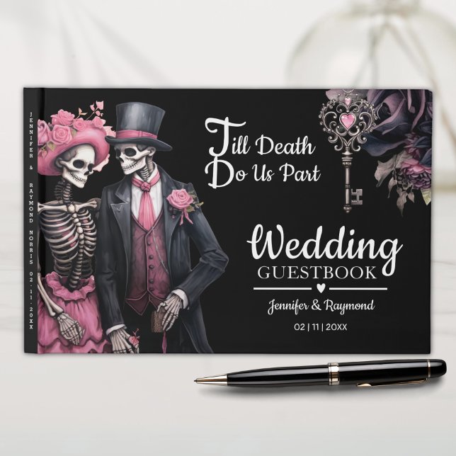 Till Död gör vi del | Skeletons Gothic Bröllop Gästböcker (Skapare uppladdad)