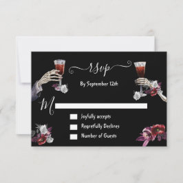 Till Död Goth Skeleton-svarskort OSA Inbjudningar