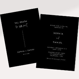 Till Död Mörk Romantik Black Gothic Bröllop Inbjudningar