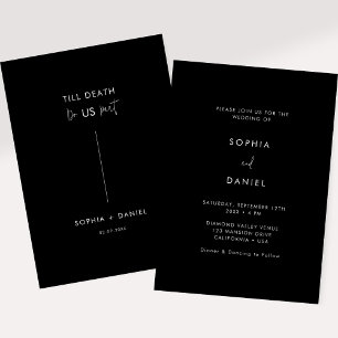 Till Död Mörk Romantik Black Gothic Bröllop Inbjudningar