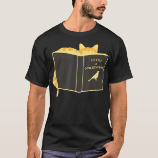 Till Döda en Mockingbird Funny Cat Eat Bird T Shirt