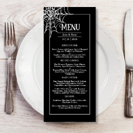 Till döden | Black Gothic Mörk Hallobröllop Menu Meny