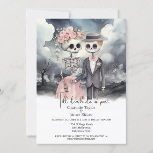 Till döden delar vi Bride och Groom Inbjudningar
