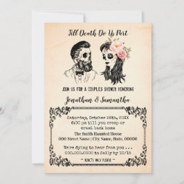 Till döden delar vi döskallar par dusch inbjudningar