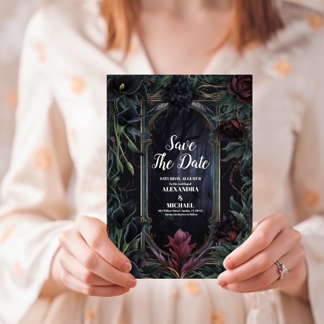 Till döden delar vi Gothic Halloween Bröllop Spara Datumet (Skapare uppladdad)