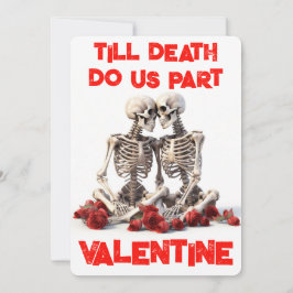 Till döden, delar vi Skeleton Valentine Julkort