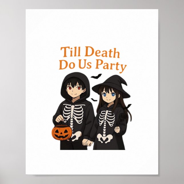 Till Döden do oss Party - Anime Halloween par Cl Poster (Framsidan)