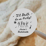 Till Döden Do US Party Bachelorette Helg Runt Klistermärke<br><div class="desc">Till Döden Do US Party Bachelorette Helg Classic Round Sticker</div>