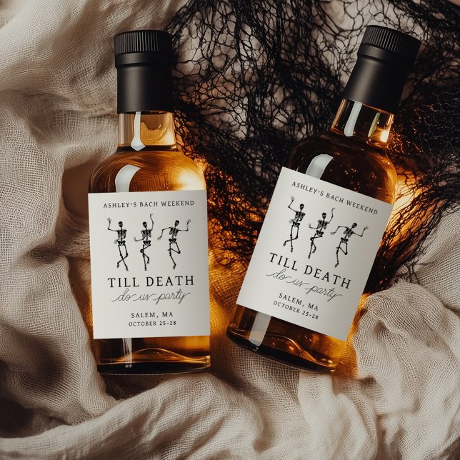 Till Döden Do US Party Bachelorette Helg Spritflaskor Etikett (Skapare uppladdad)