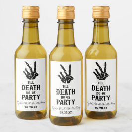 Till Döden Do US Party Skeleton Bachelorette Party Vinetikett