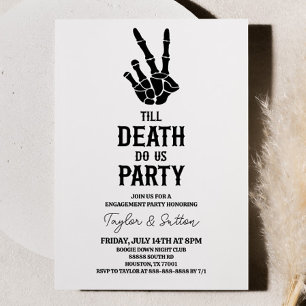 Till Döden Do US Party Skeleton Förlovningsfest Inbjudningar