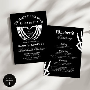 Till döden för oss Party Bachelorette Party Inbjudningar