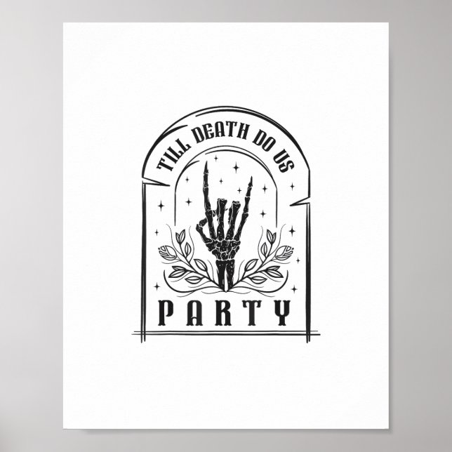 Till Döden ger oss Party Retro Bachelorette Ha Poster (Framsidan)
