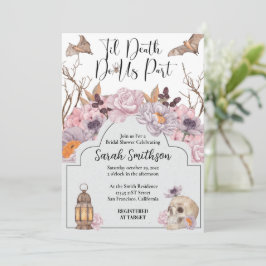 Till Döden gör oss bortanför Halloween-Möhippan Inbjudningar