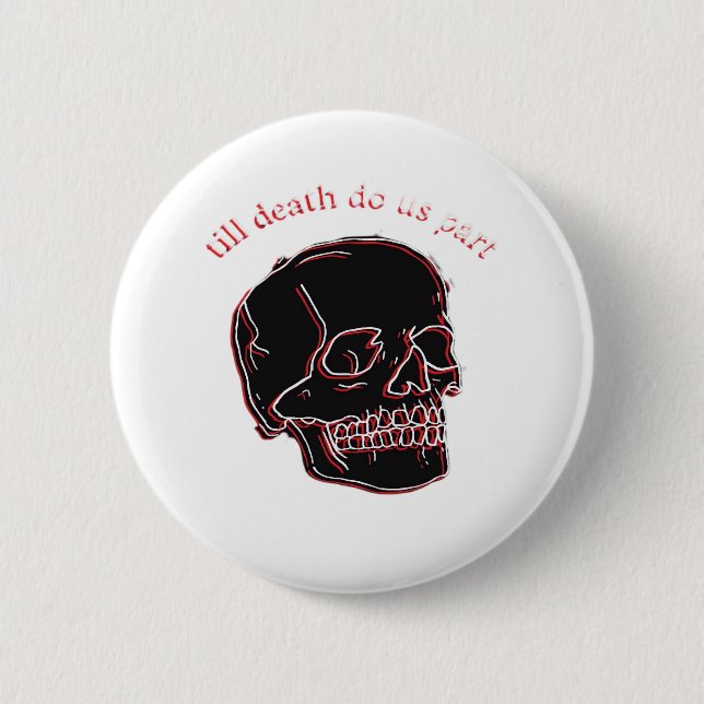 Till döden gör oss del - Glitch Skull med funy Te Knapp (Framsida)