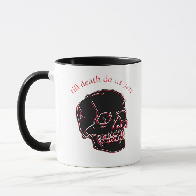 Till döden gör oss del - Glitch Skull med funy Te Mugg (Vänster)