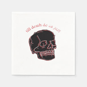 Till döden gör oss del - Glitch Skull med funy Te Pappersservett