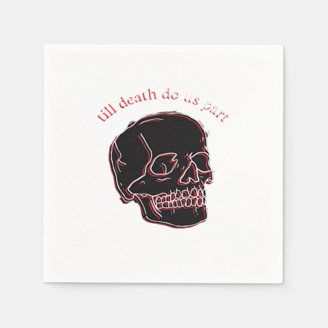 Till döden gör oss del - Glitch Skull med funy Te Pappersservett (Framsidan)