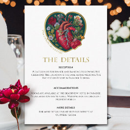 Till Döden gör oss del Goth Heart Halloween Bröllo Tilläggskort