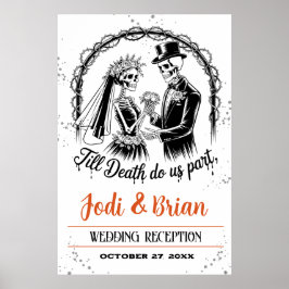 Till Döden gör oss del Halloween Bröllop Välkommen Poster