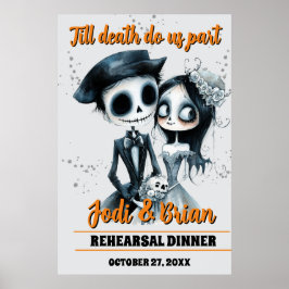 Till Döden gör oss del Halloween Bröllop Välkommen Poster