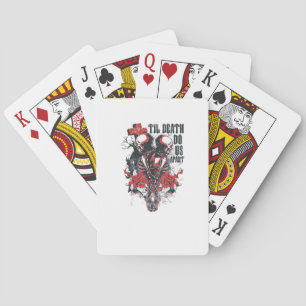 Till döden gör oss del - Minimalistisk Skeleton Ar Casinokort