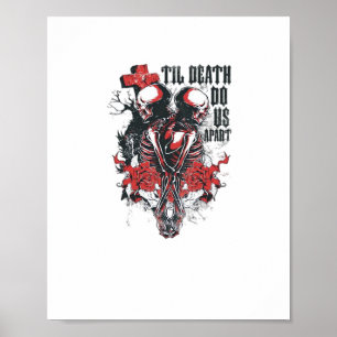 Till döden gör oss del - Minimalistisk Skeleton Ar Poster