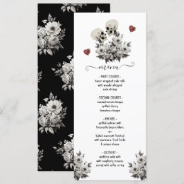 Till döden gör oss del, Skeleton Bride Groom Menu Meny