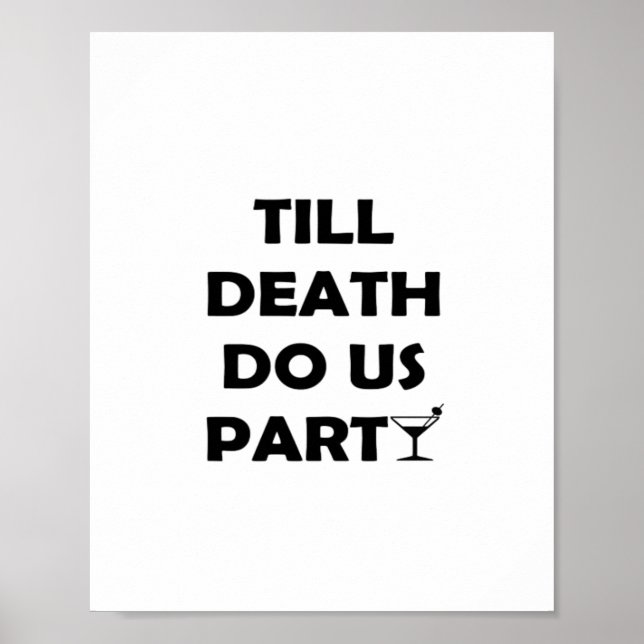 Till Döden gör oss Party Classic & Basic Design De Poster (Framsidan)