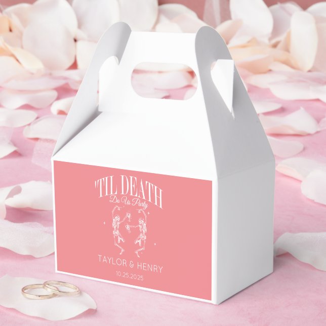 Till döden gör oss Party Personligt bröllp favorit Presentaskar (Bröllop)