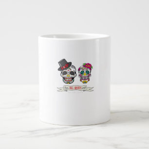 Till döden gör oss Skull Bröllop Bride och Groom P Jumbo Mugg