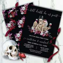 Till döden gör vi del Goth Skeleton Bride & Groom