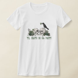Till döden Irländska blommiga dödskalle Systerfest T Shirt