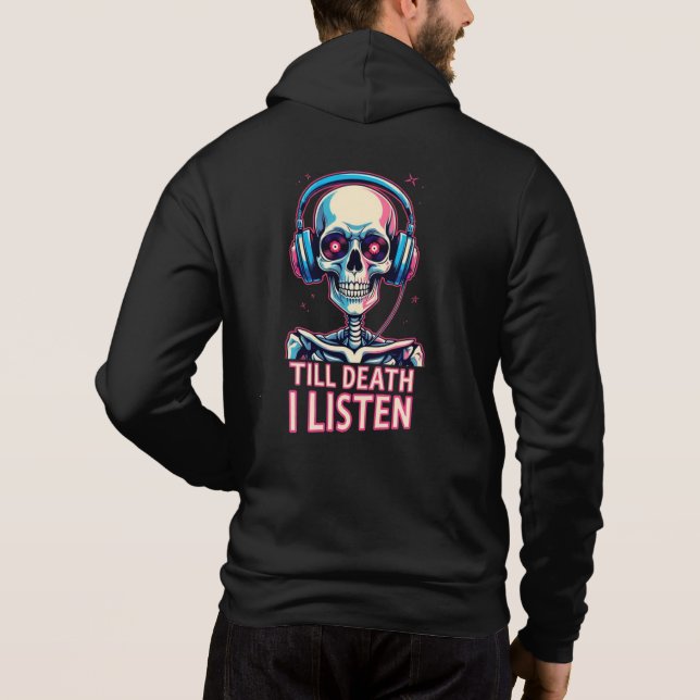 Till döden, jag lyssnar - Skeleton Audiophile T Shirt (Baksida)