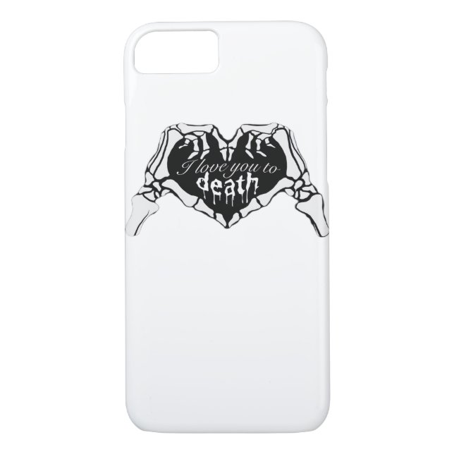 Till döden - Skeleton Hand Heart Case-Mate iPhone Skal (Baksida)
